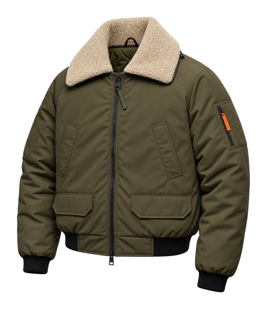 Hangar Jacket, front, EARTH concept render